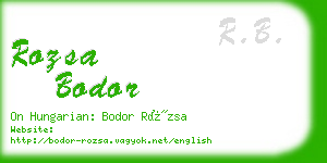 rozsa bodor business card